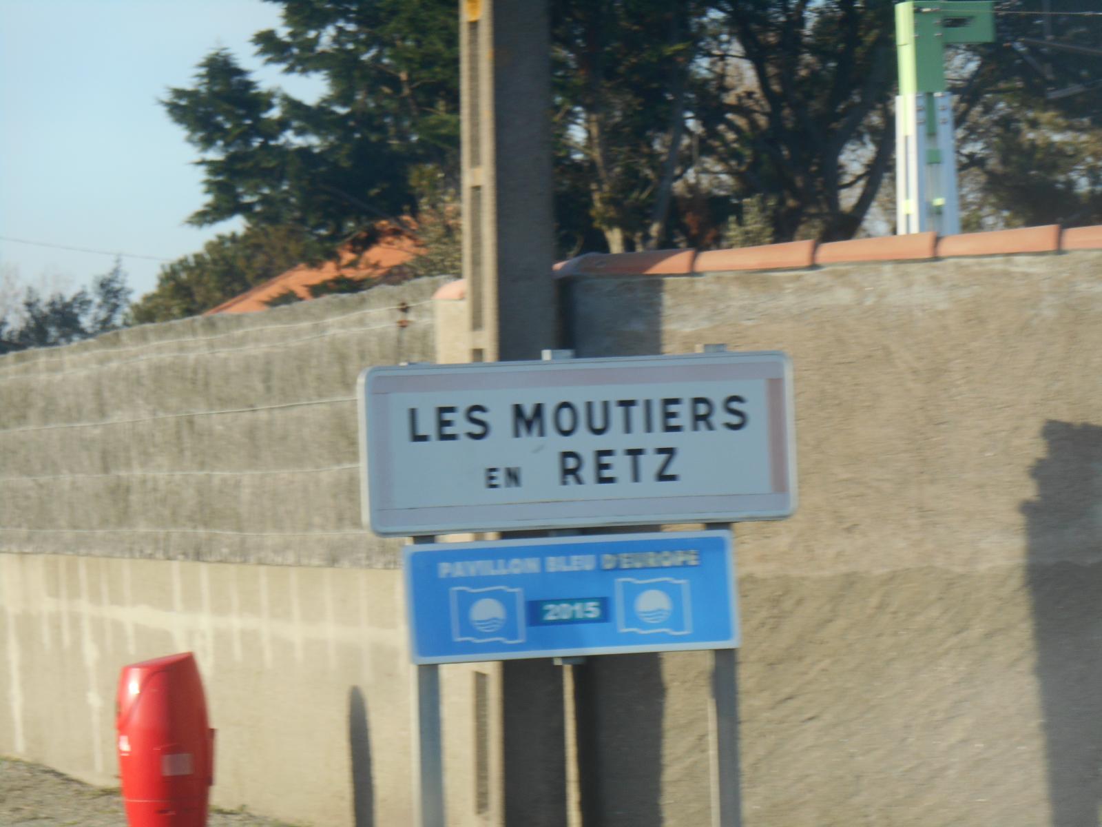 Le panneau d\'accueil Pavillon bleu des Moutiers ( Les Moutiers en Retz )